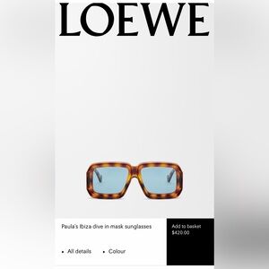 Loewe Tortoiseshell and Blue Sunglasses